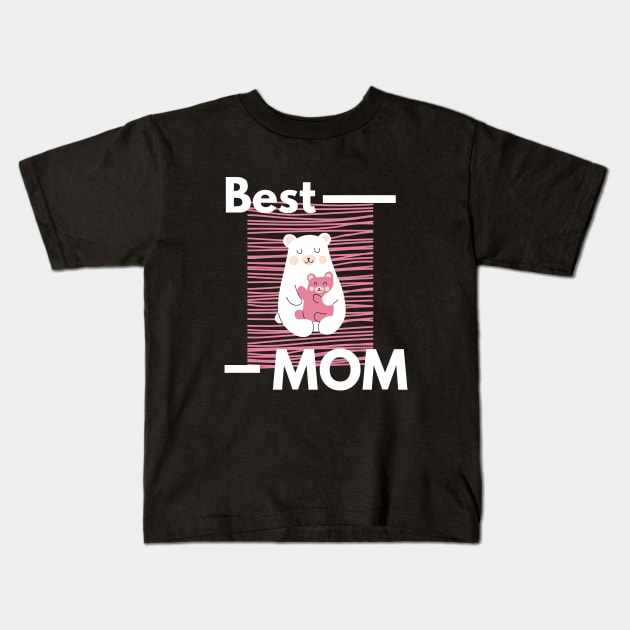 Best Mom With Cute Bears Kids T-Shirt by Minisim